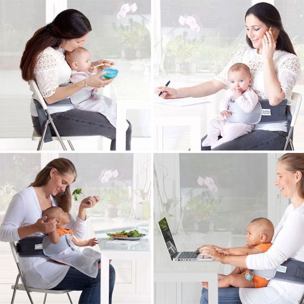 Gray and White Bibs for Stylish Mealtime